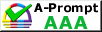 A-Prompt Version 1.0.6.0 überprüft.. WAI- Stufe 'triple A'